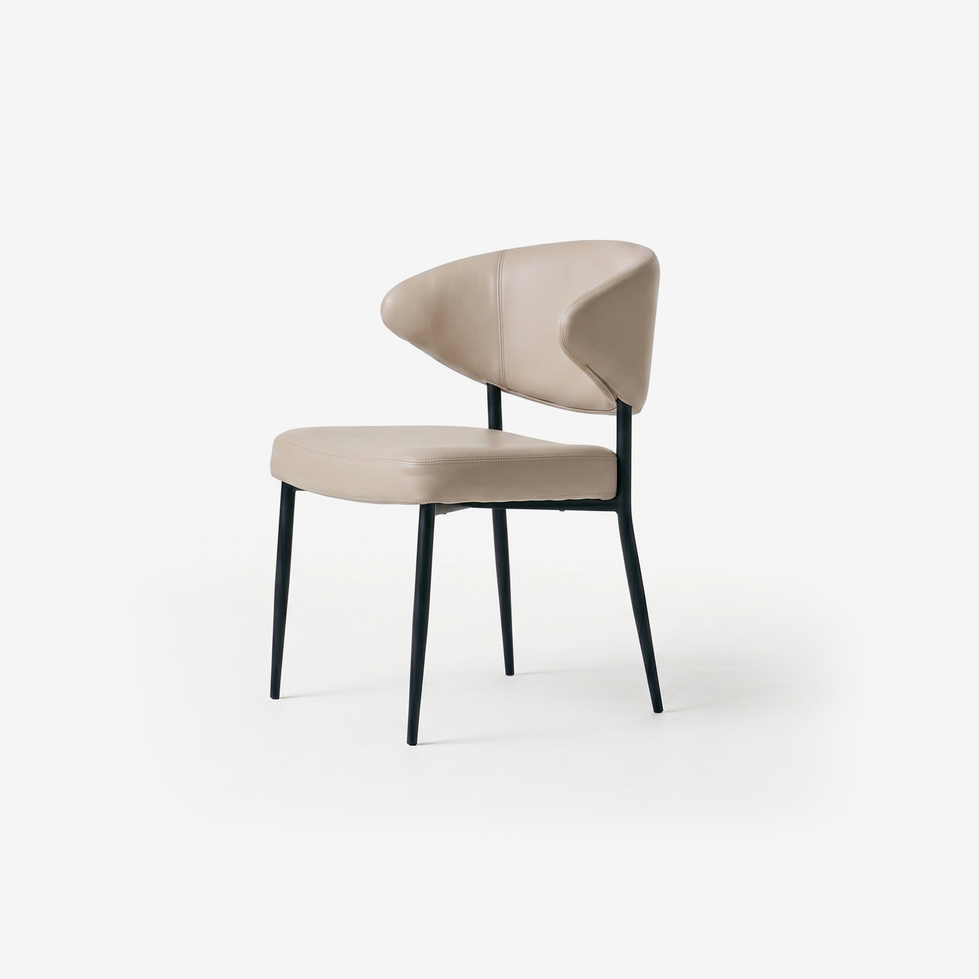 Luna Dining Chair - Taupe Leather – Grey & Sanders