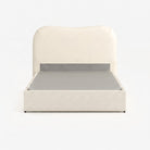 Marlow queen drawer storage bed frame in white performance fabric