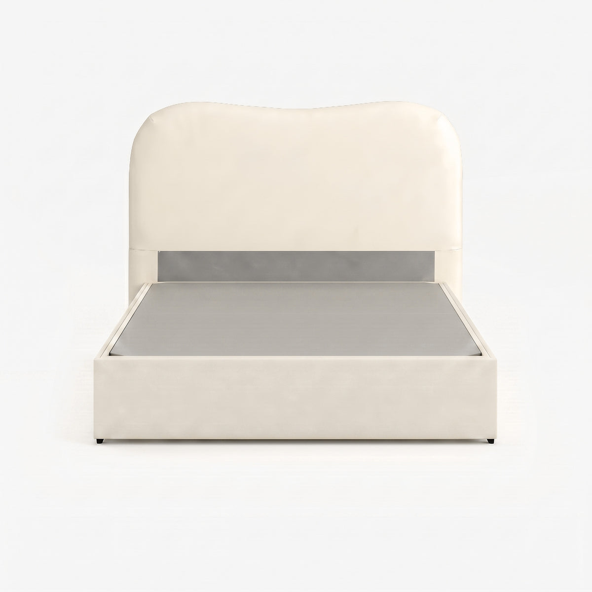 Marlow queen drawer storage bed frame in white performance fabric