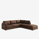 Melo Sectional Leather Sofa Right Natural Brown