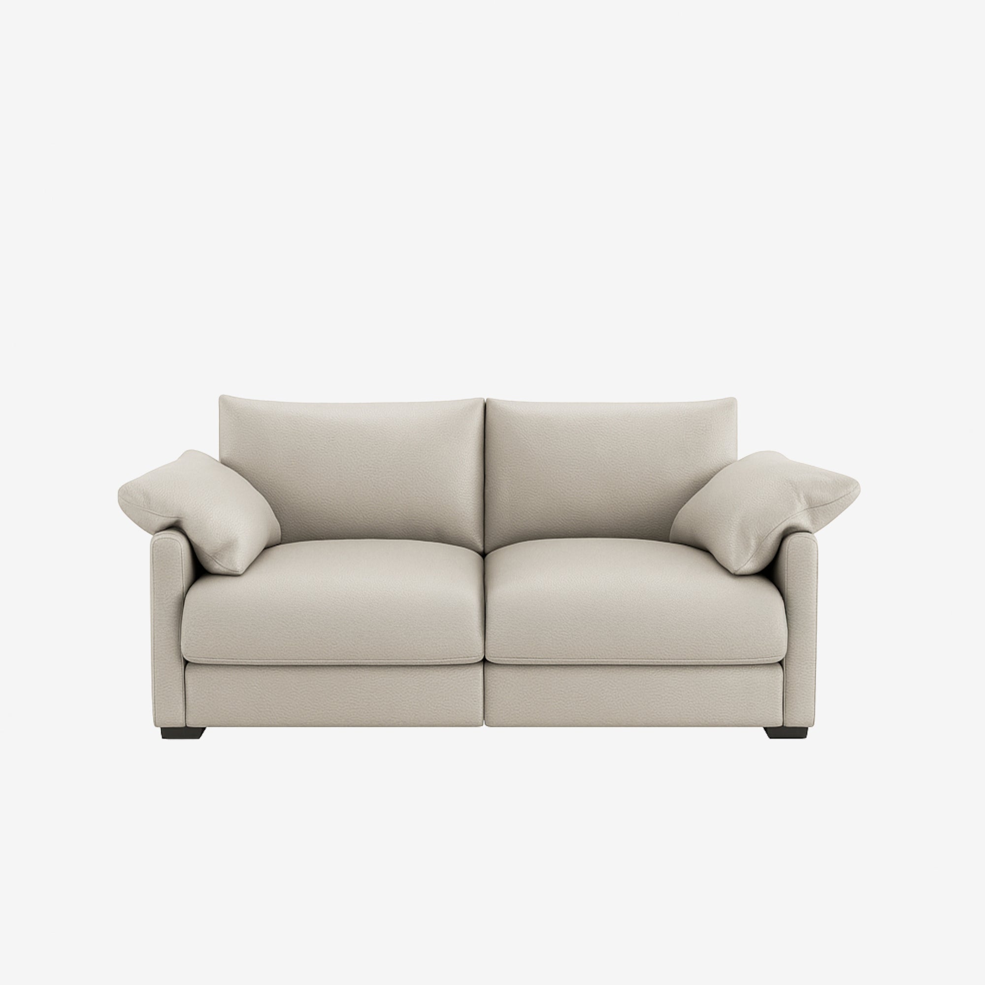 Melo 2 Seater Leather Sofa Rio Light Taupe