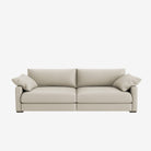 Melo 3 Seater Leather Sofa Rio Light Taupe