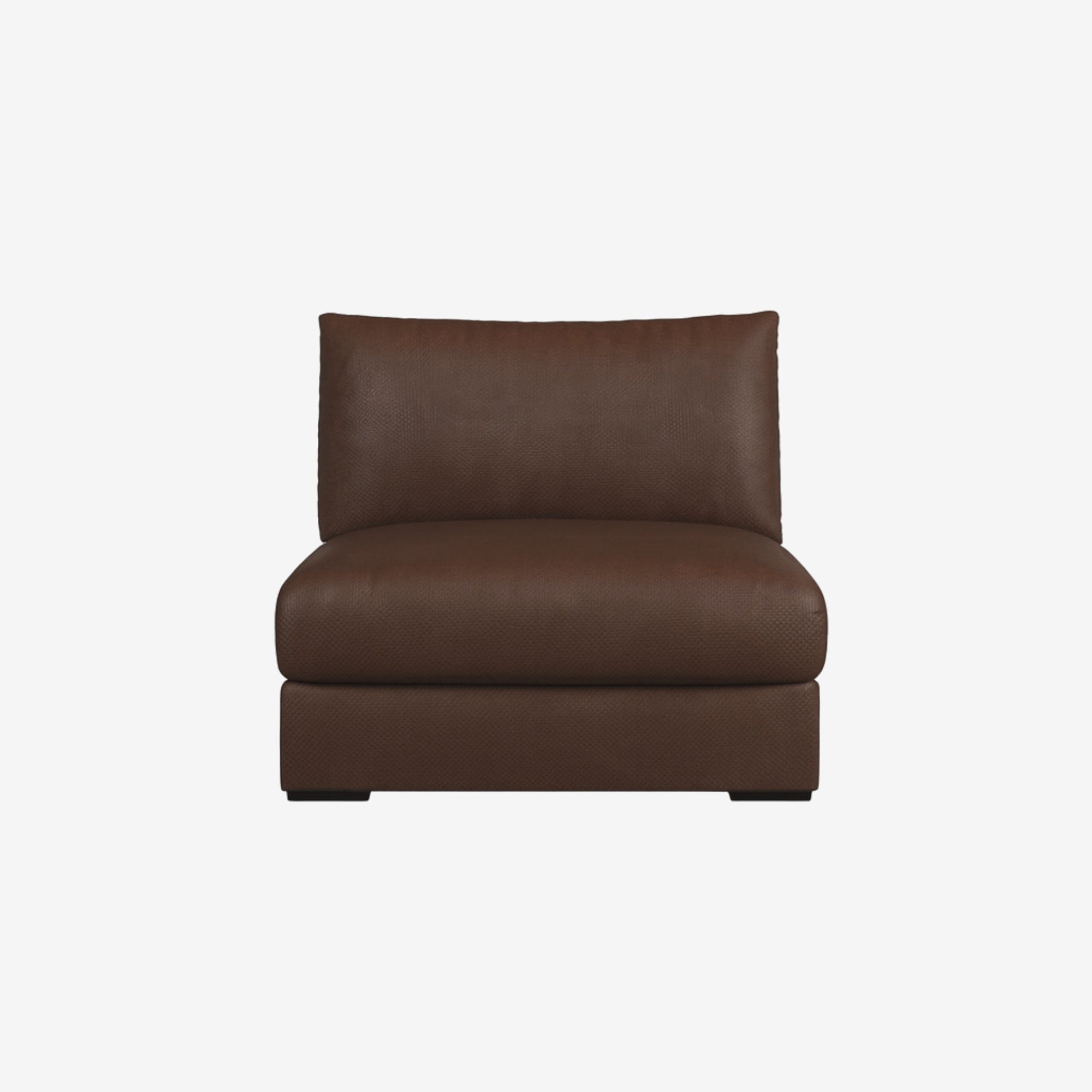 Melo Leather Armless Natural Brown