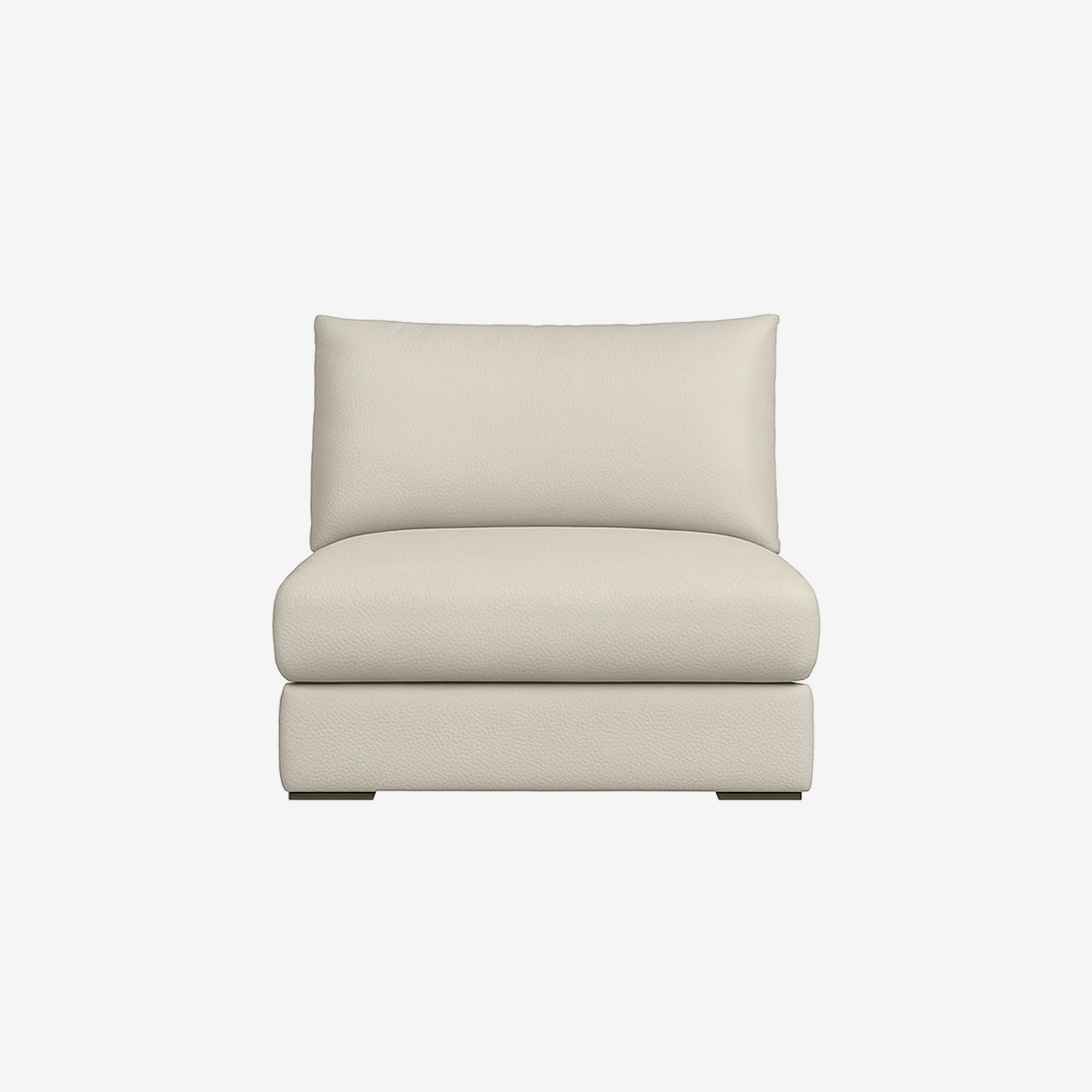 Melo Leather Armless Rio Light Taupe