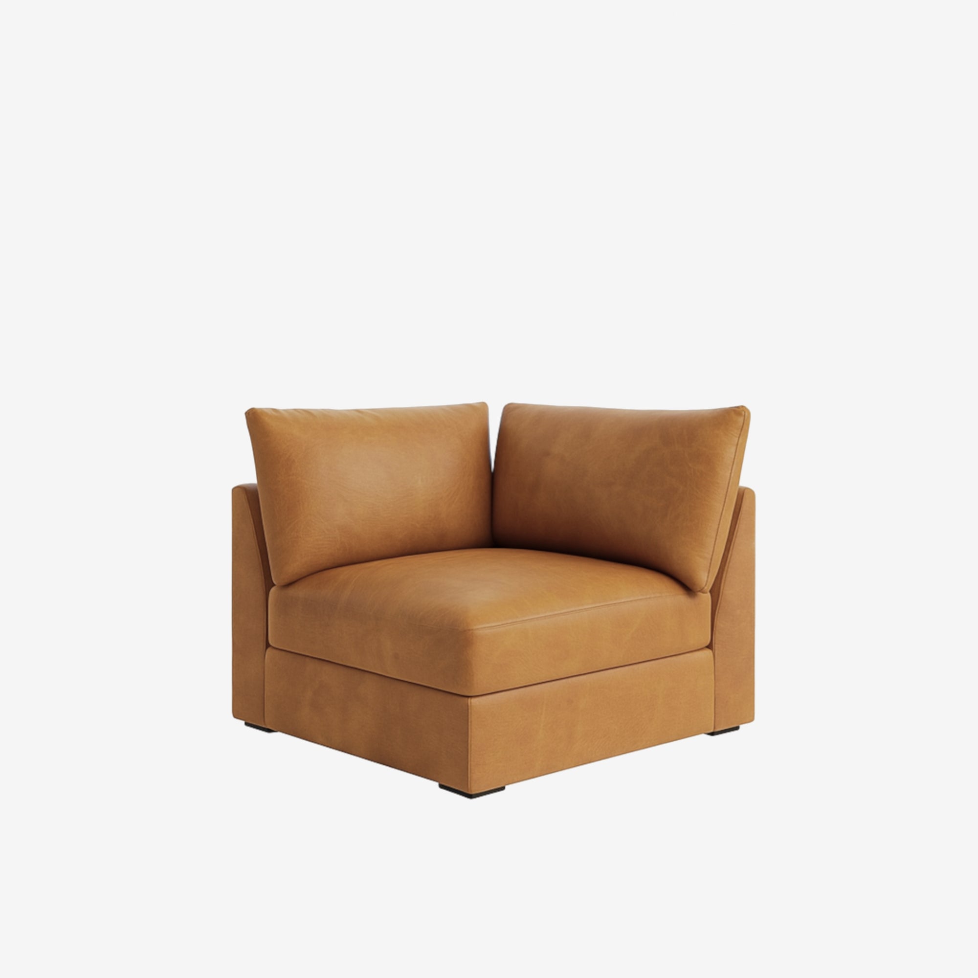 Melo Corner Leather Sofa Chester Tan