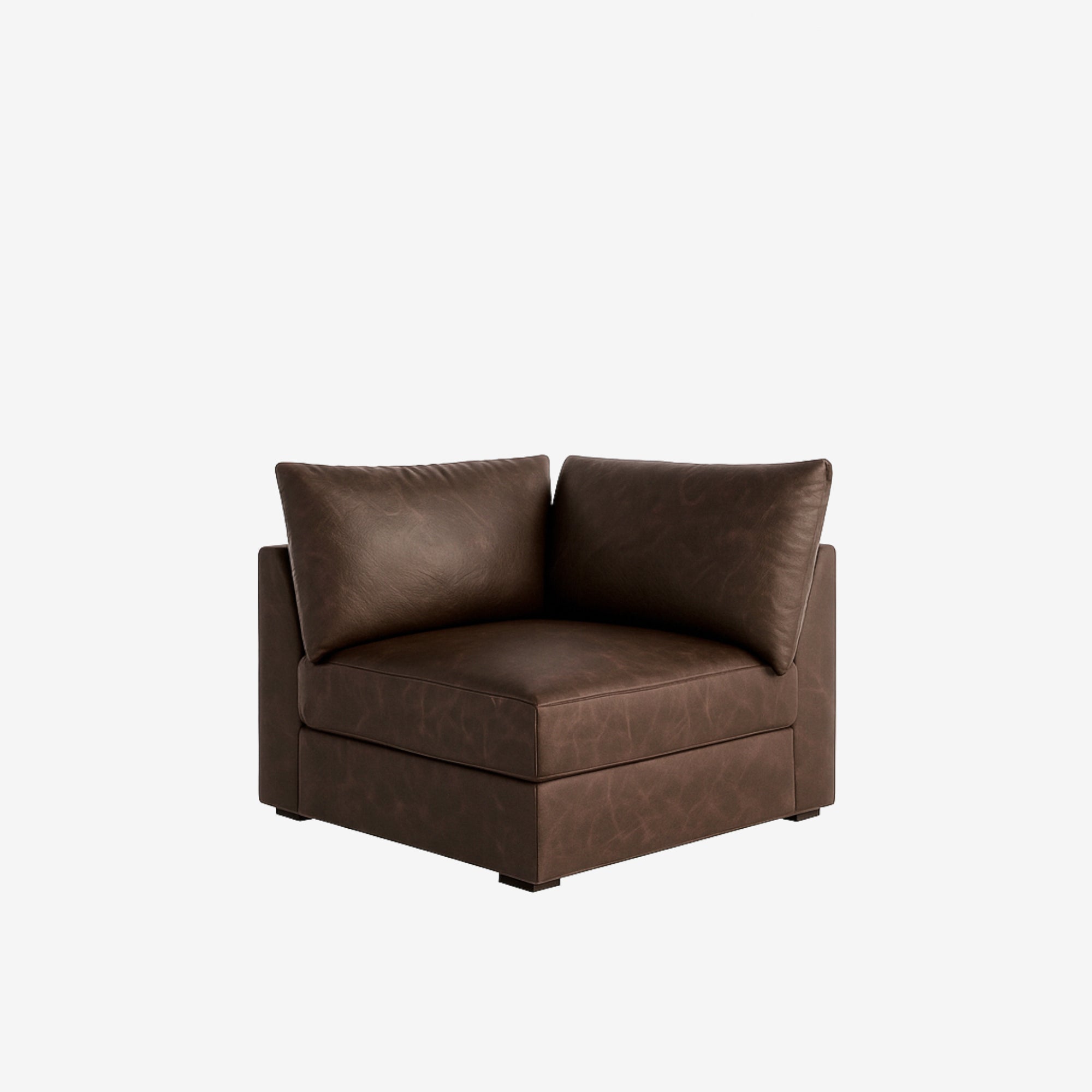 Melo Corner Leather Sofa Chester Walnut