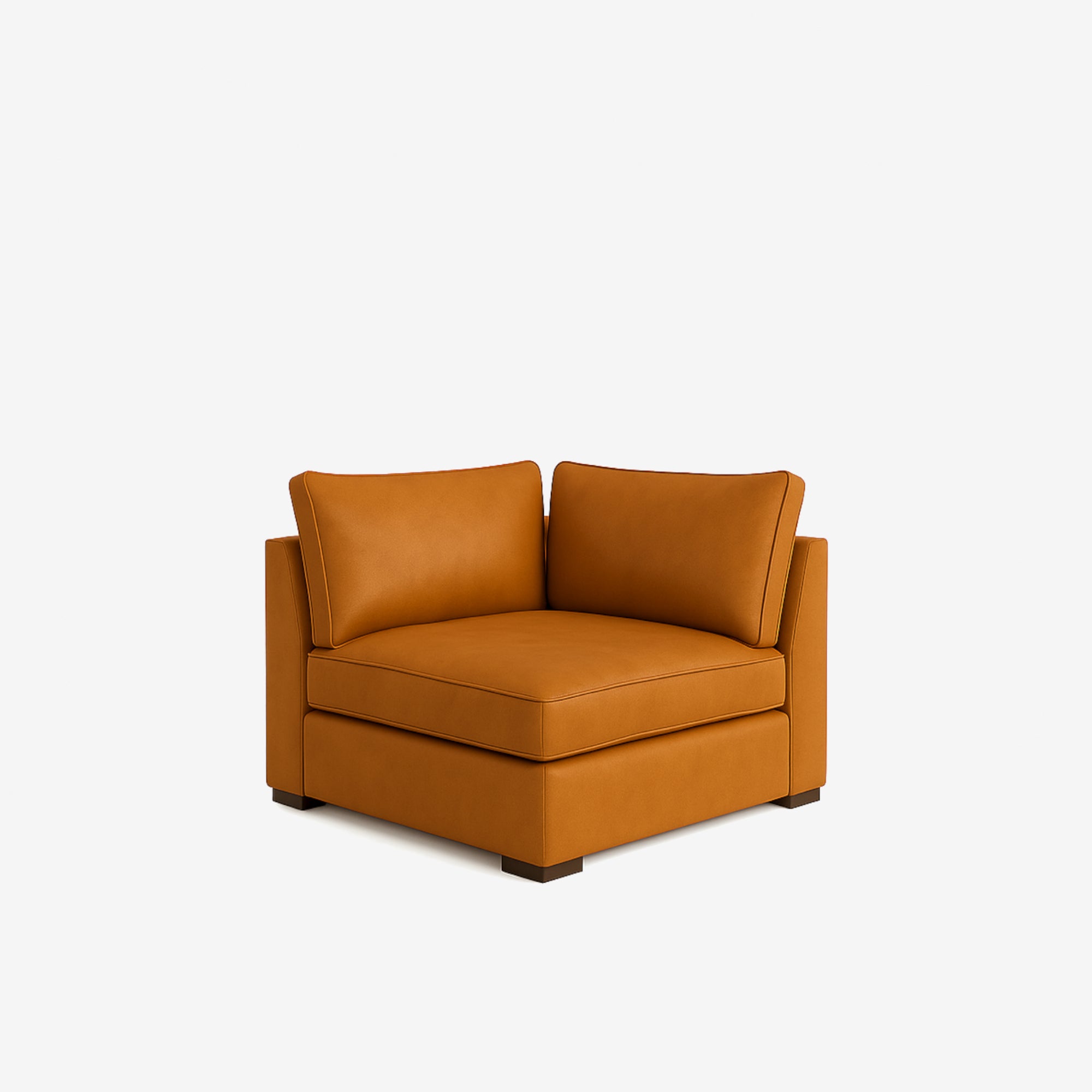 Melo Corner Leather Sofa Kansas Cognac