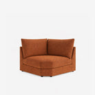 Melo Curve Corner Fabric Sofa Terracotta 