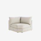 Melo Curved Corner Leather Sofa Rio Light Taupe