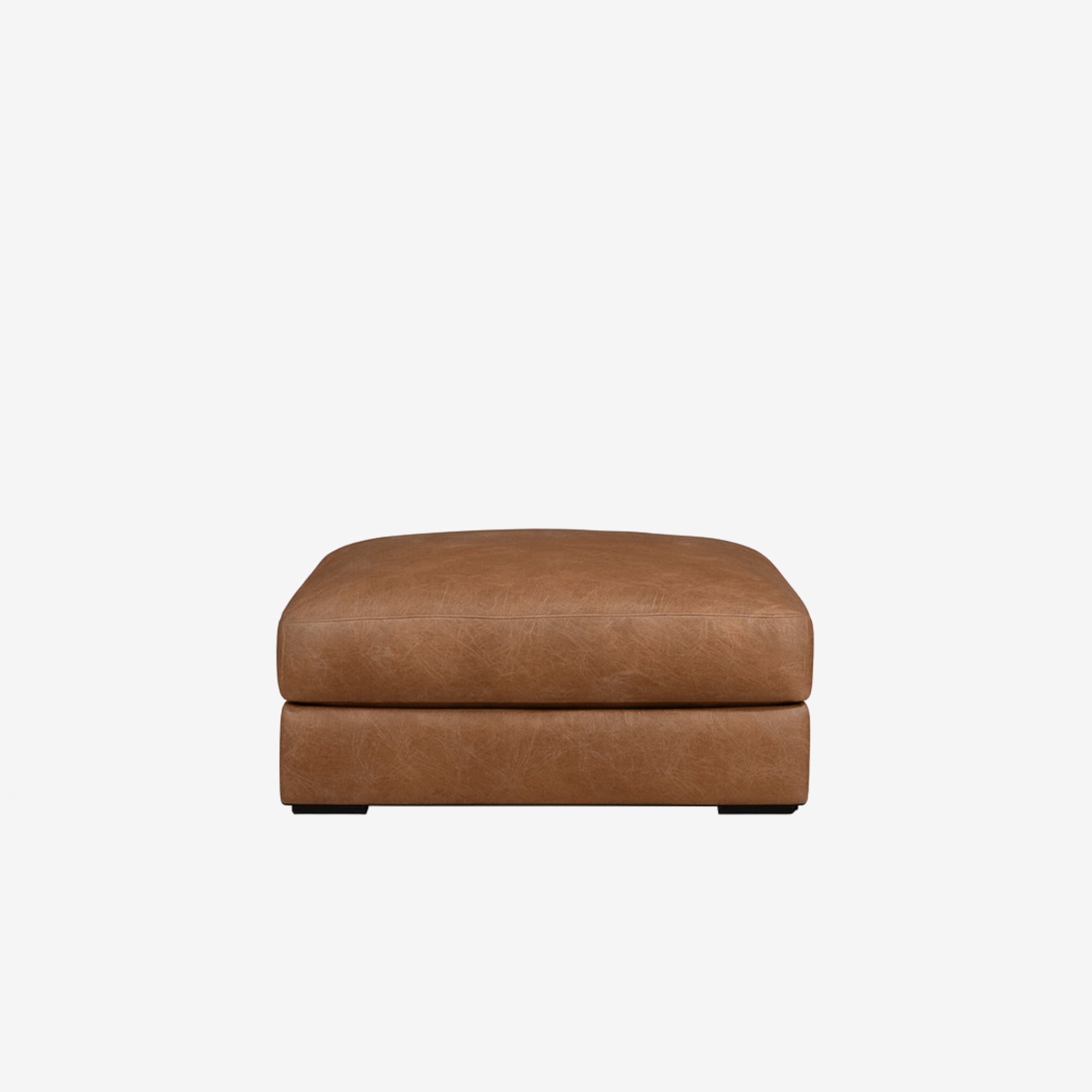 Melo Leather Ottoman Chester Cocoa