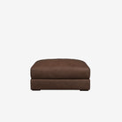 Melo Leather Ottoman Natural Brown