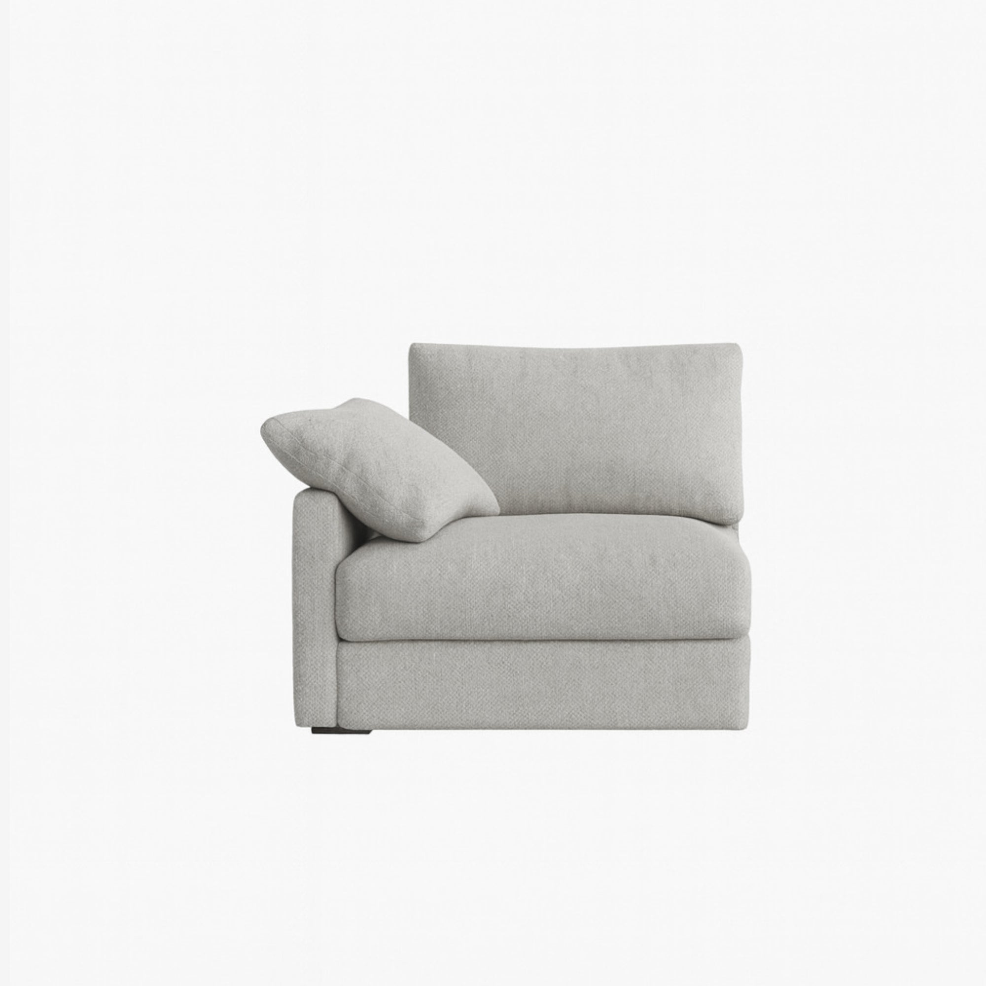 Melo Side Fabric Sofa Grey Left