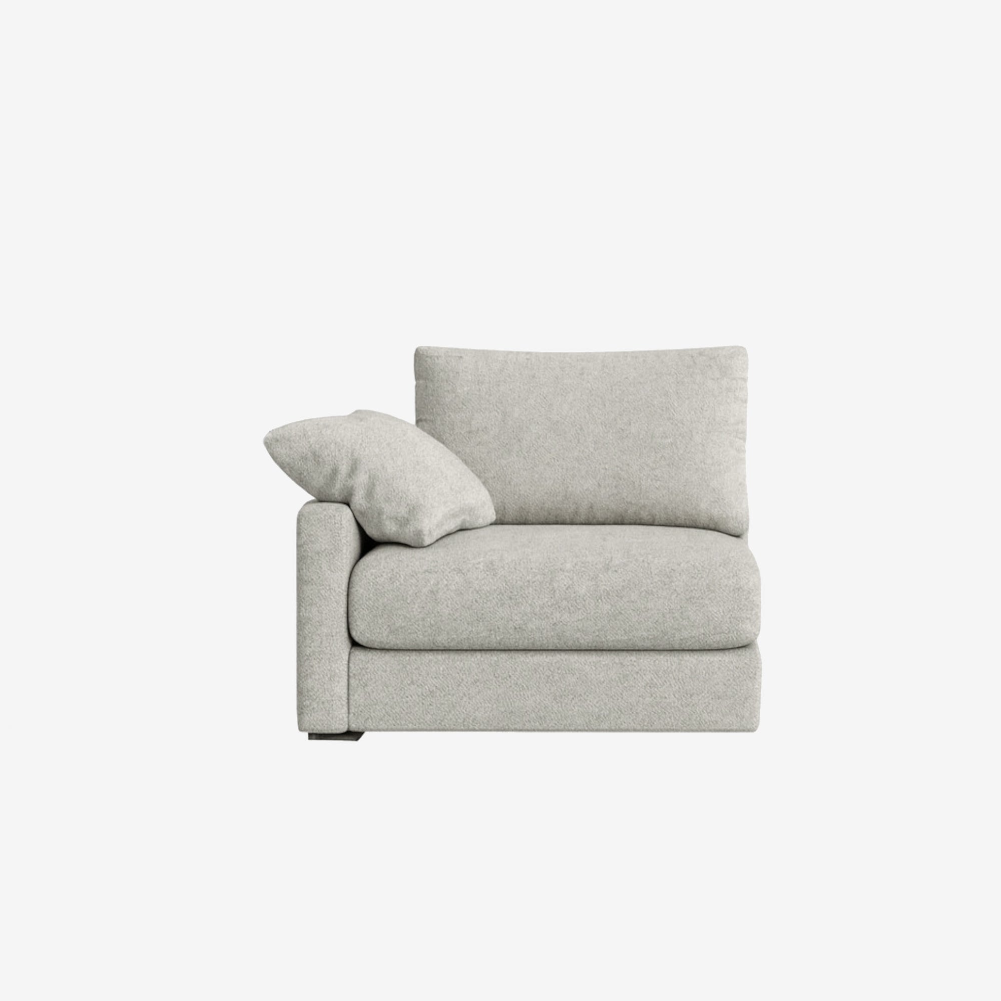 Melo Side Fabric Sofa Stone Left