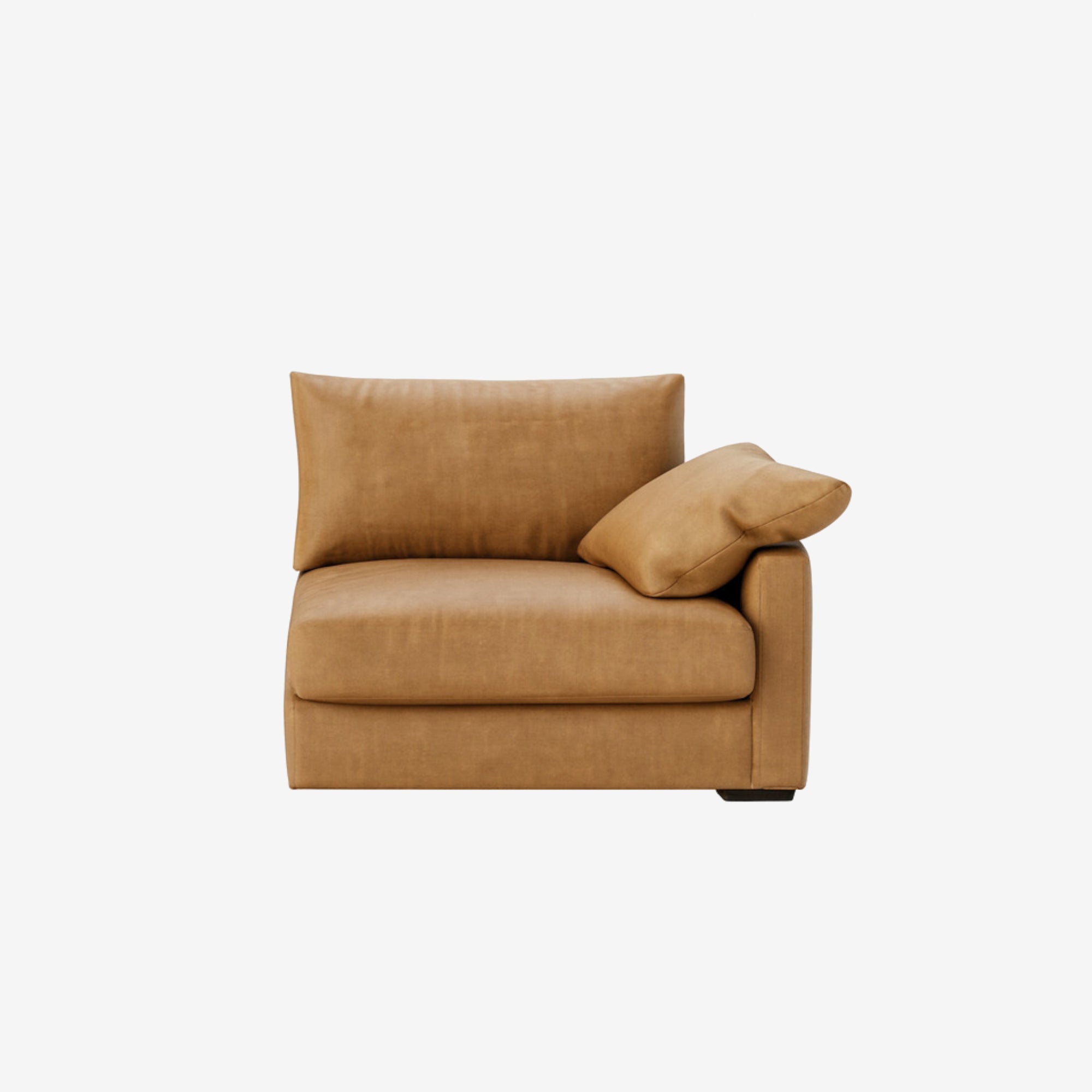 Melo Side Leather Sofa Kansas Cognac
