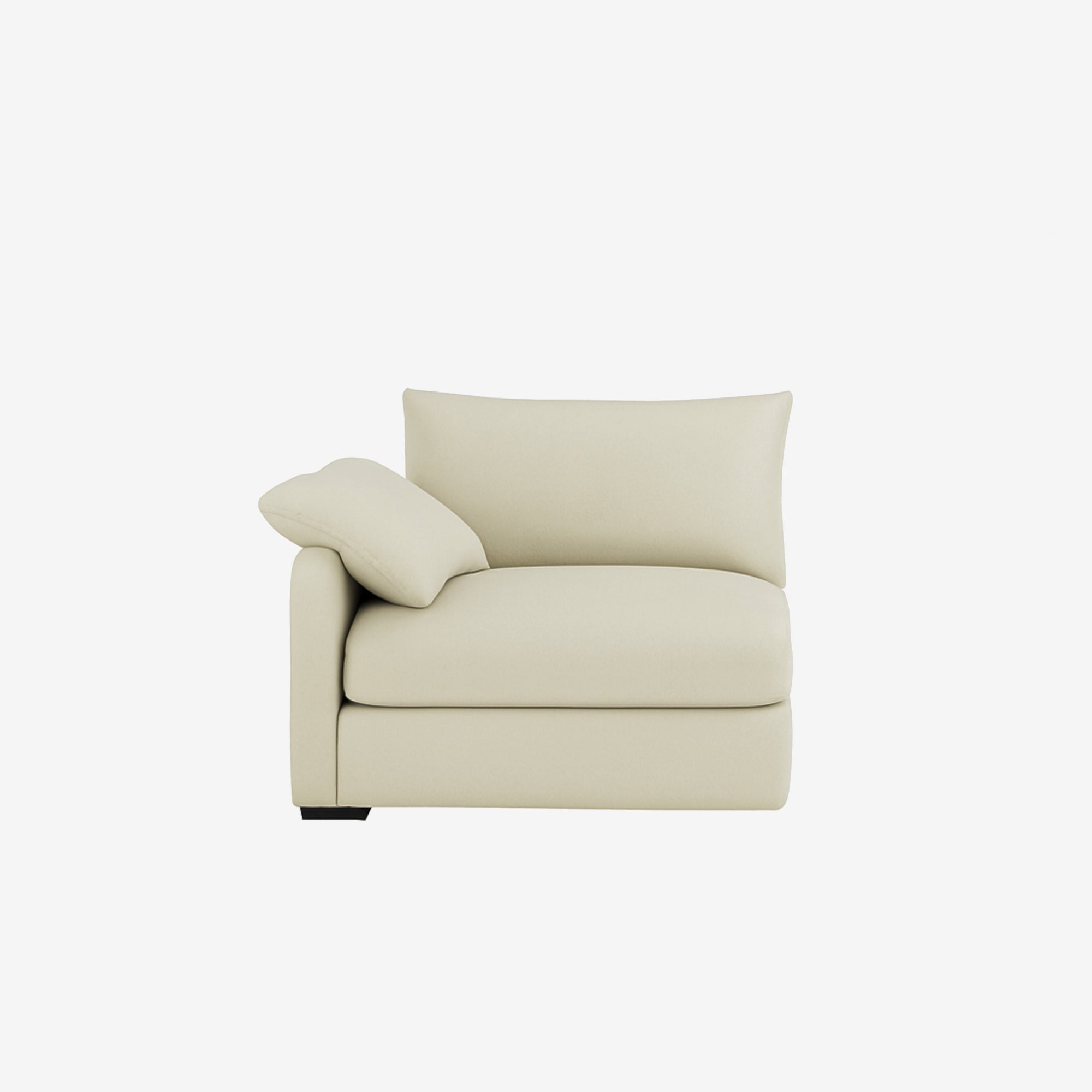 Melo Side Leather Sofa Natural Biege