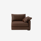 Melo Side Leather Sofa Natural Brown Right