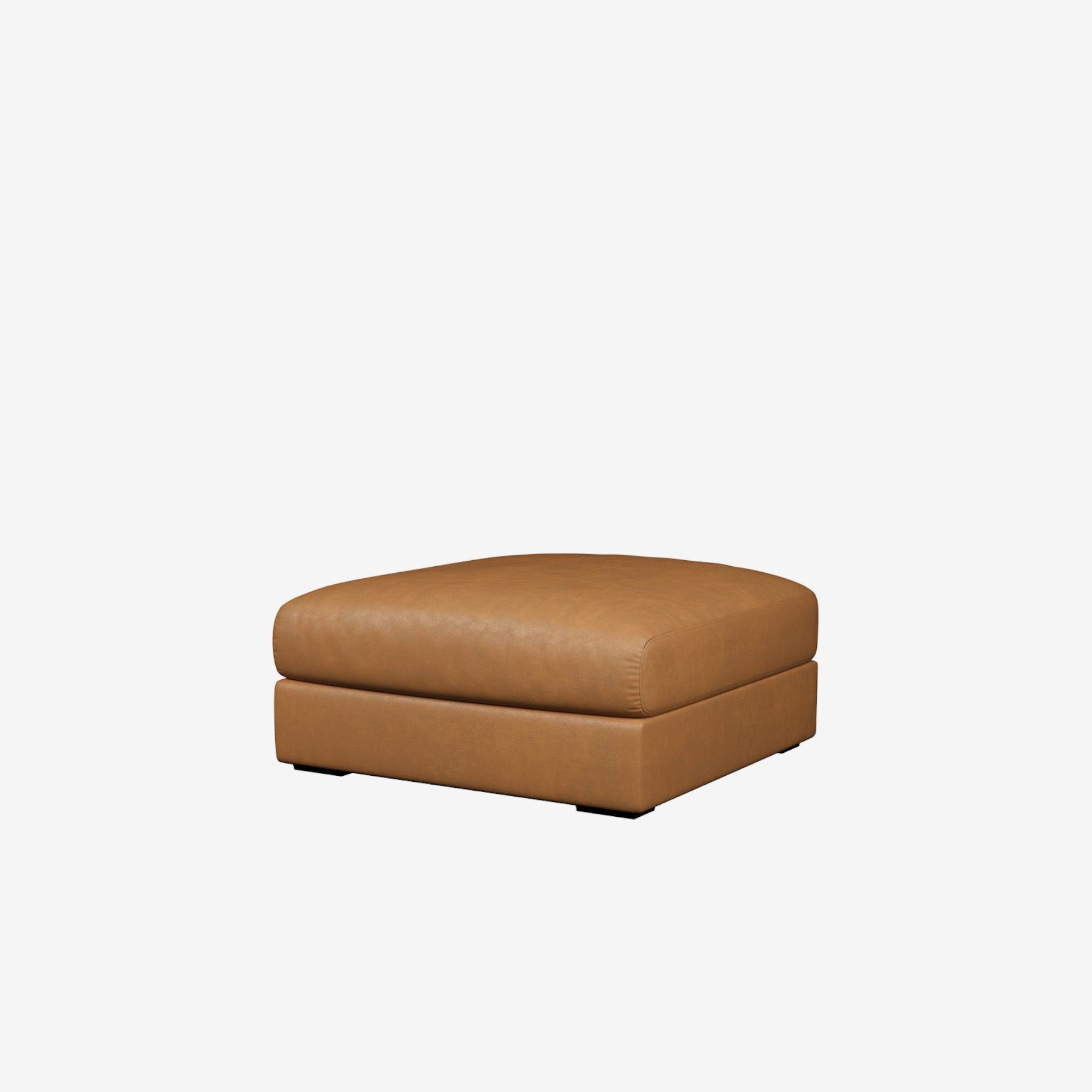 Melo Leather Ottoman 85cm