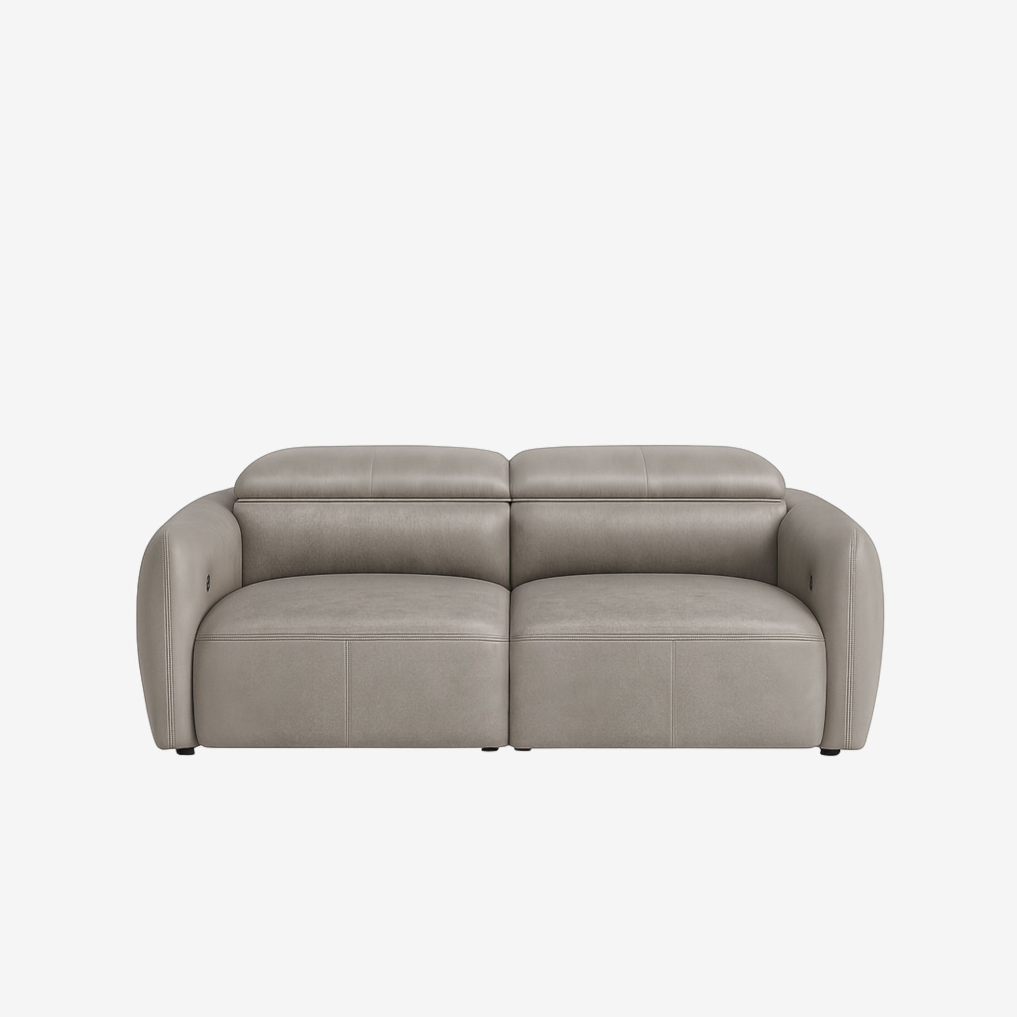 Nido 2 Seater Leather Recliner Sofa Chester Haze