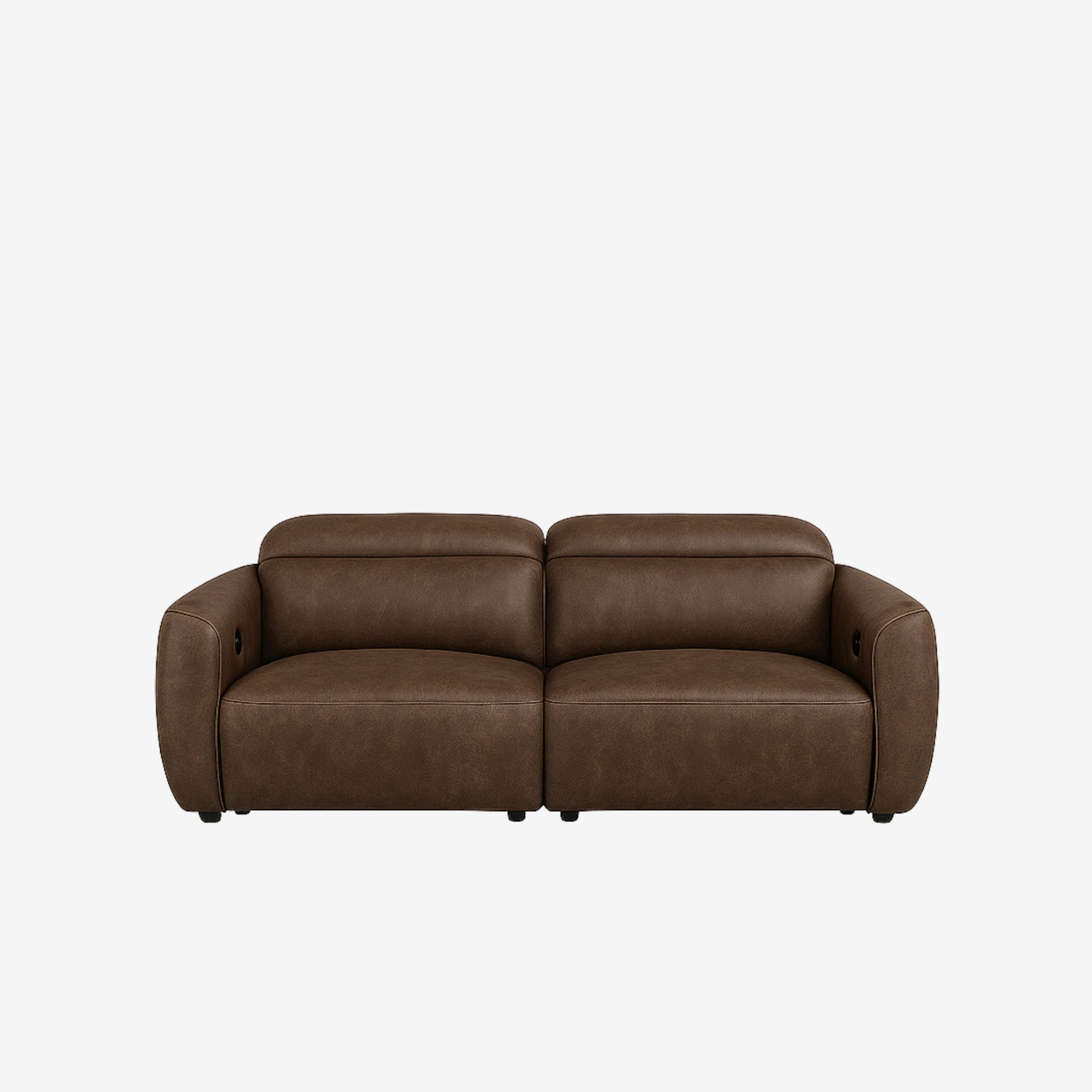 Nido 2 Seater Recliner Sofa - Leather  Chester Walnut