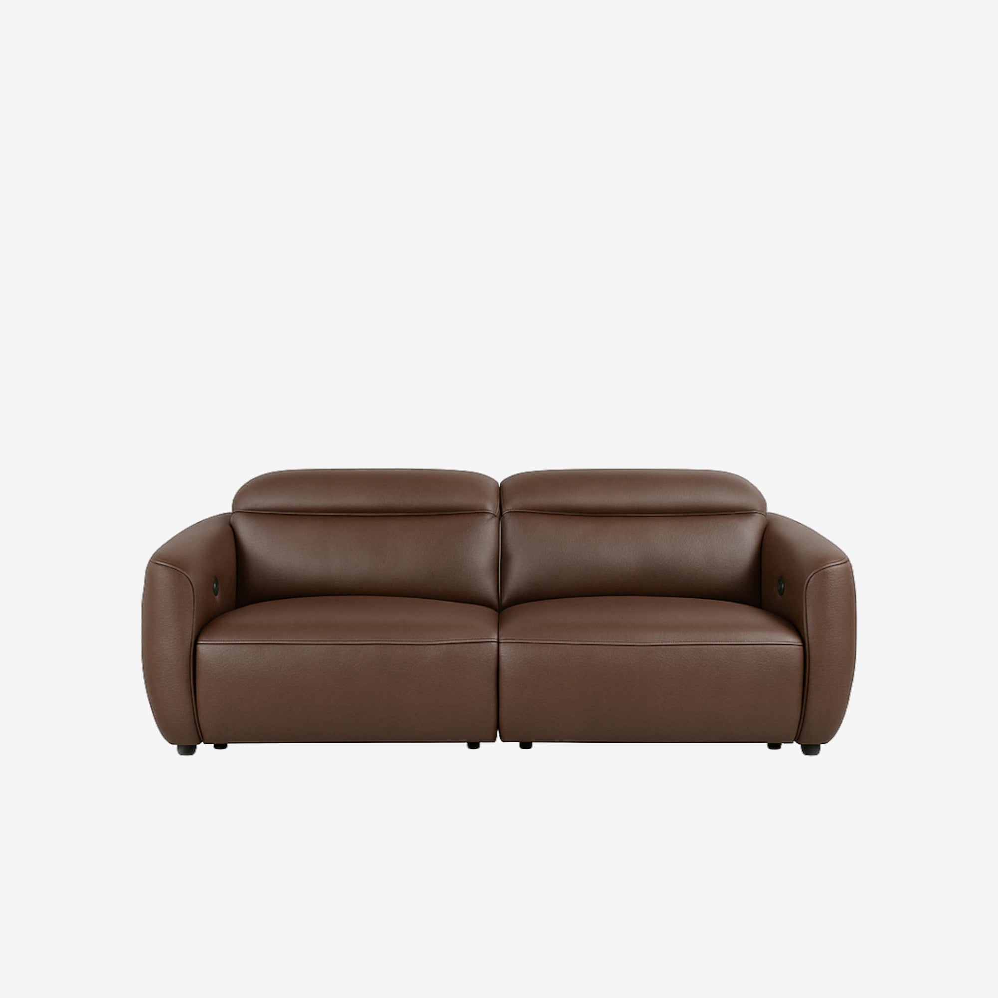 Nido 2 Seater Recliner Sofa - Leather - Natural Brown
