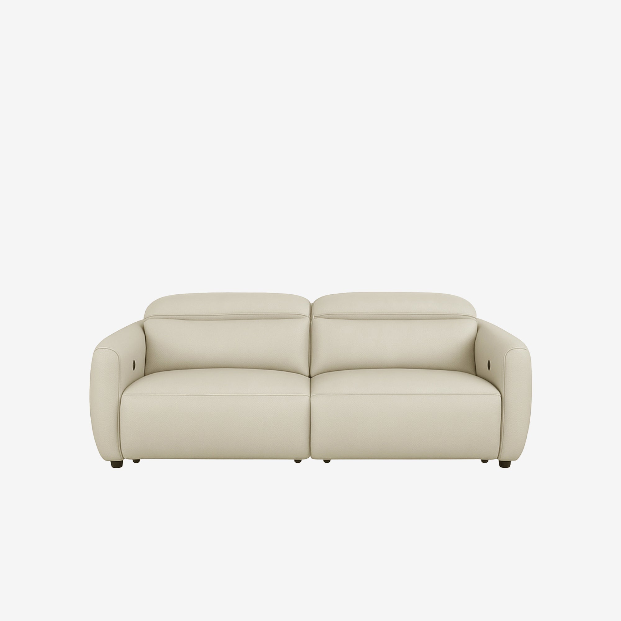 Nido 2 Seater Recliner Sofa - Leather - Rio Light Taupe