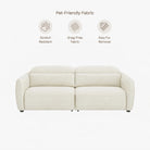 Nido 3 Seater Fabric Sofa Powder