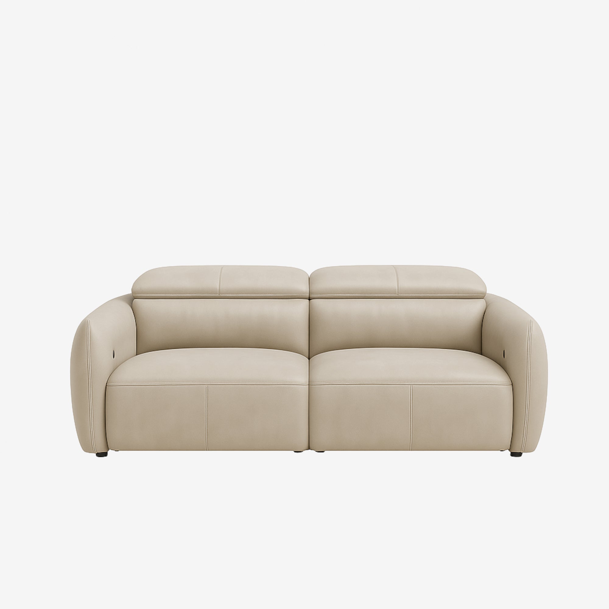 Nido 3 Seater Leather Recliner Sofa Rio Light Taupe
