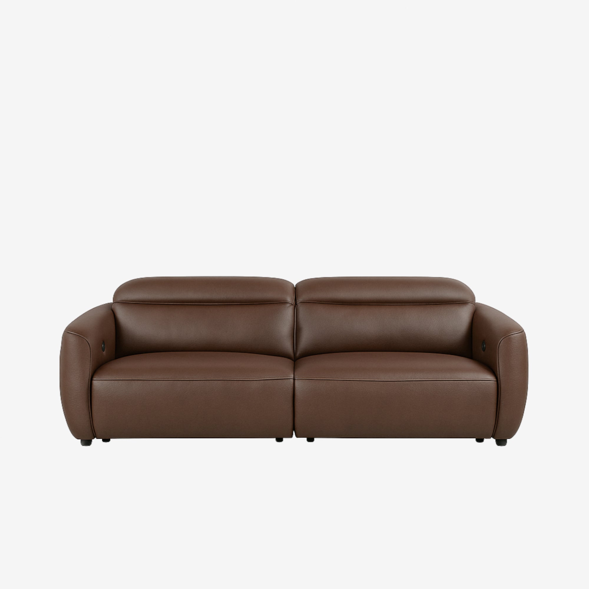 Nido 3 Seater Recliner Sofa - Leather - Natural Brown