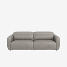 Nido 3 Seater Recliner Sofa - Leather - Natural Grey 
