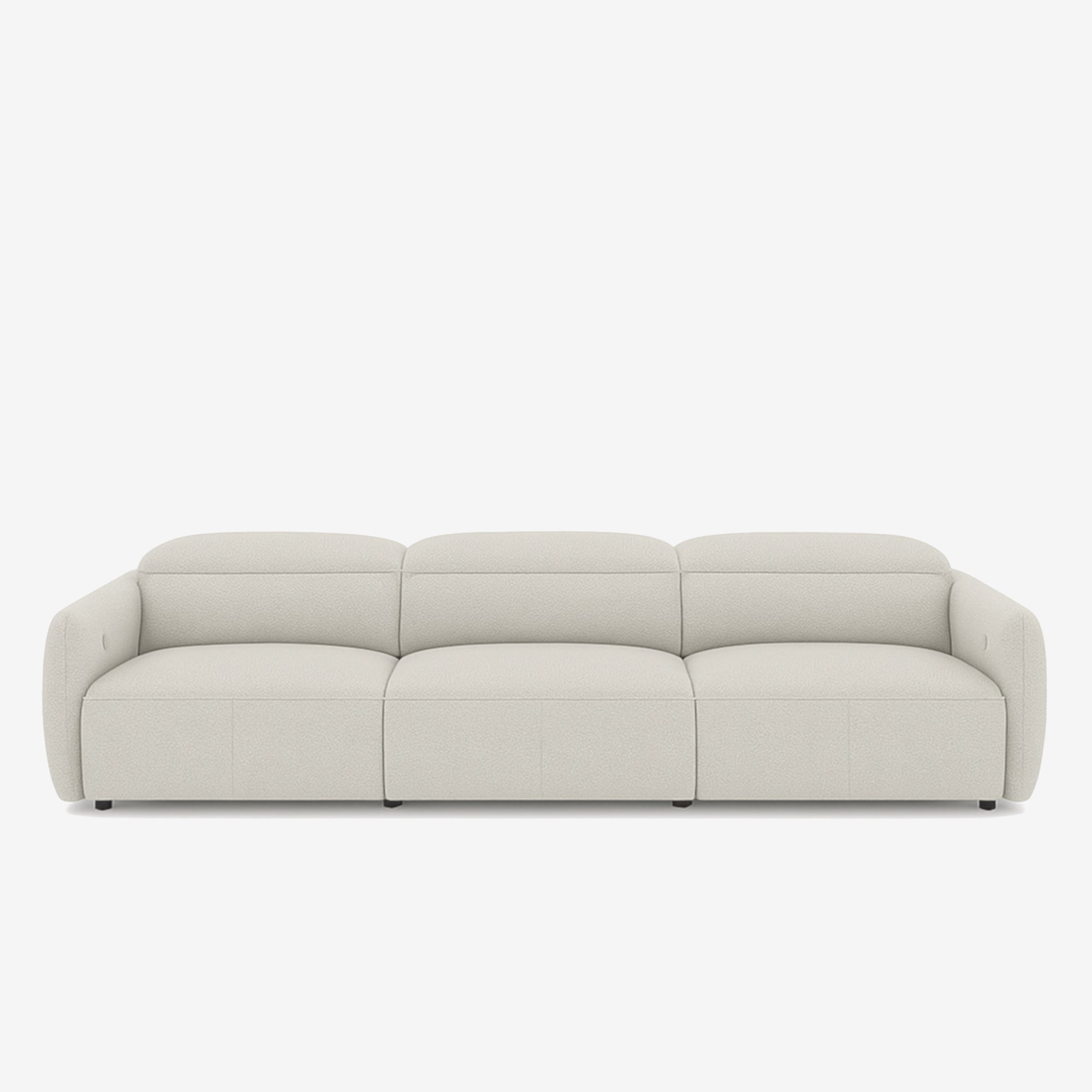 Nido 4 Seater Fabric Recliner Sofa Grey