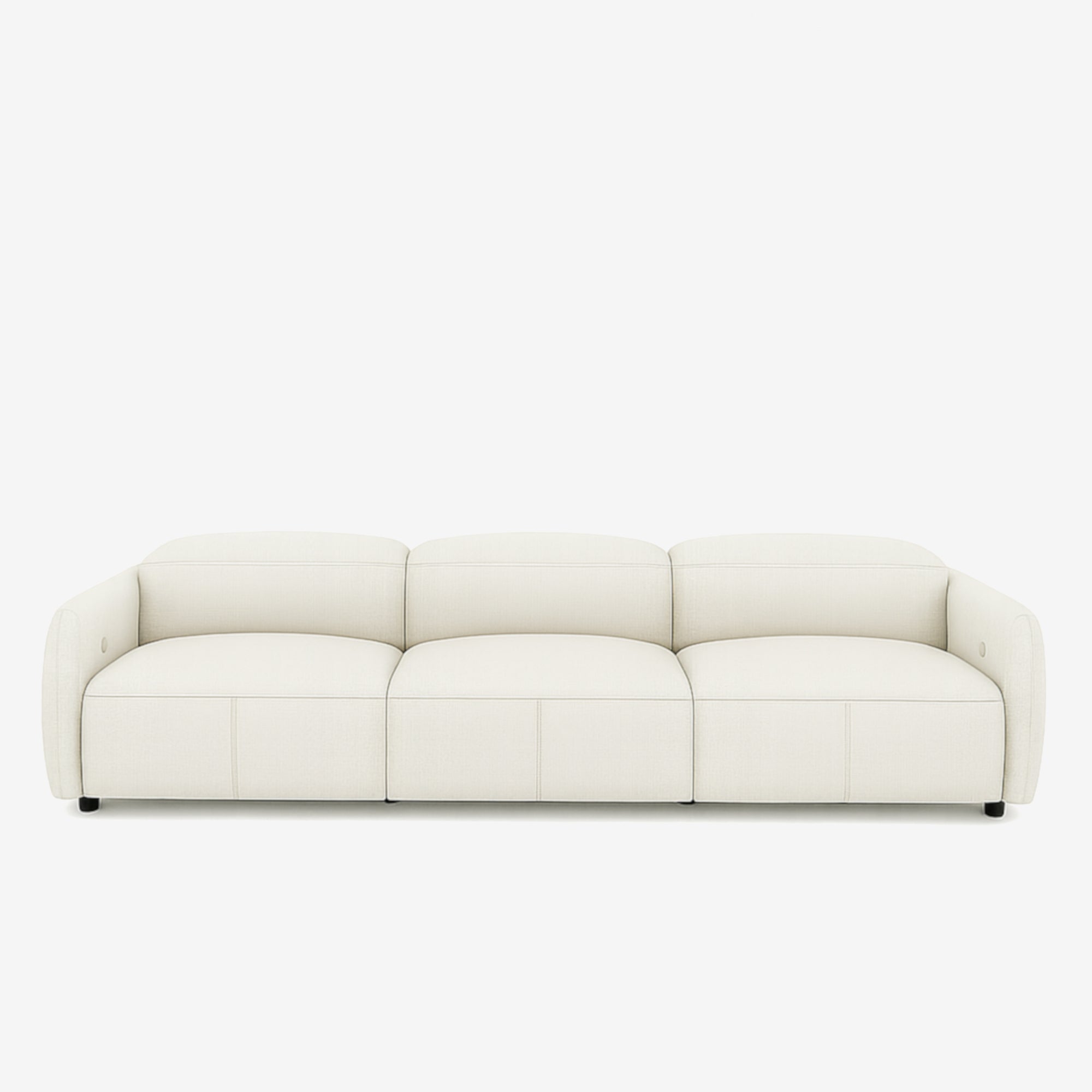 Nido 4 Seater Fabric Recliner Sofa White
