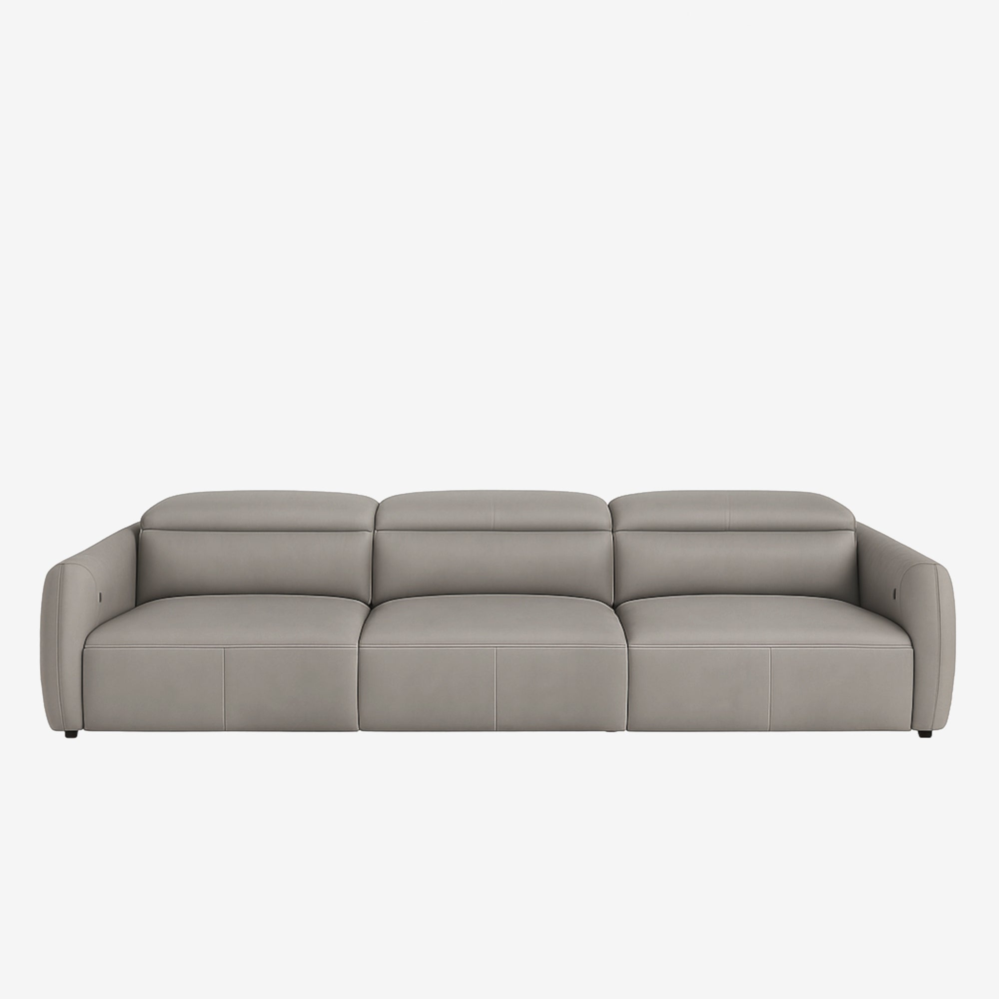 Nido 4 Seater Leather Recliner Sofa Chester Haze