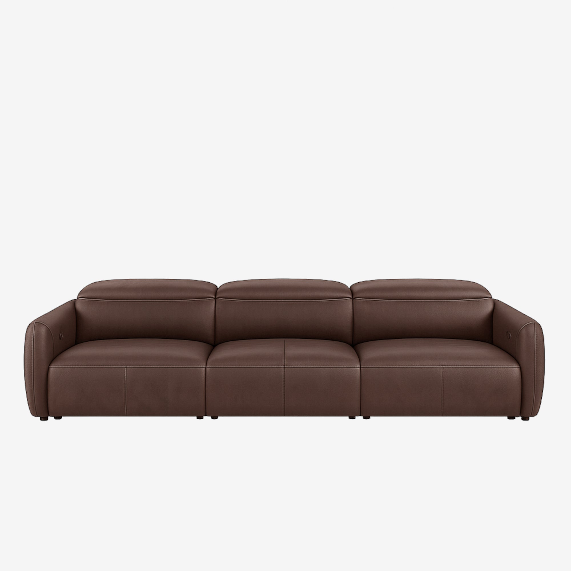 Nido 4 Seater Leather Recliner Sofa Chester Walnut
