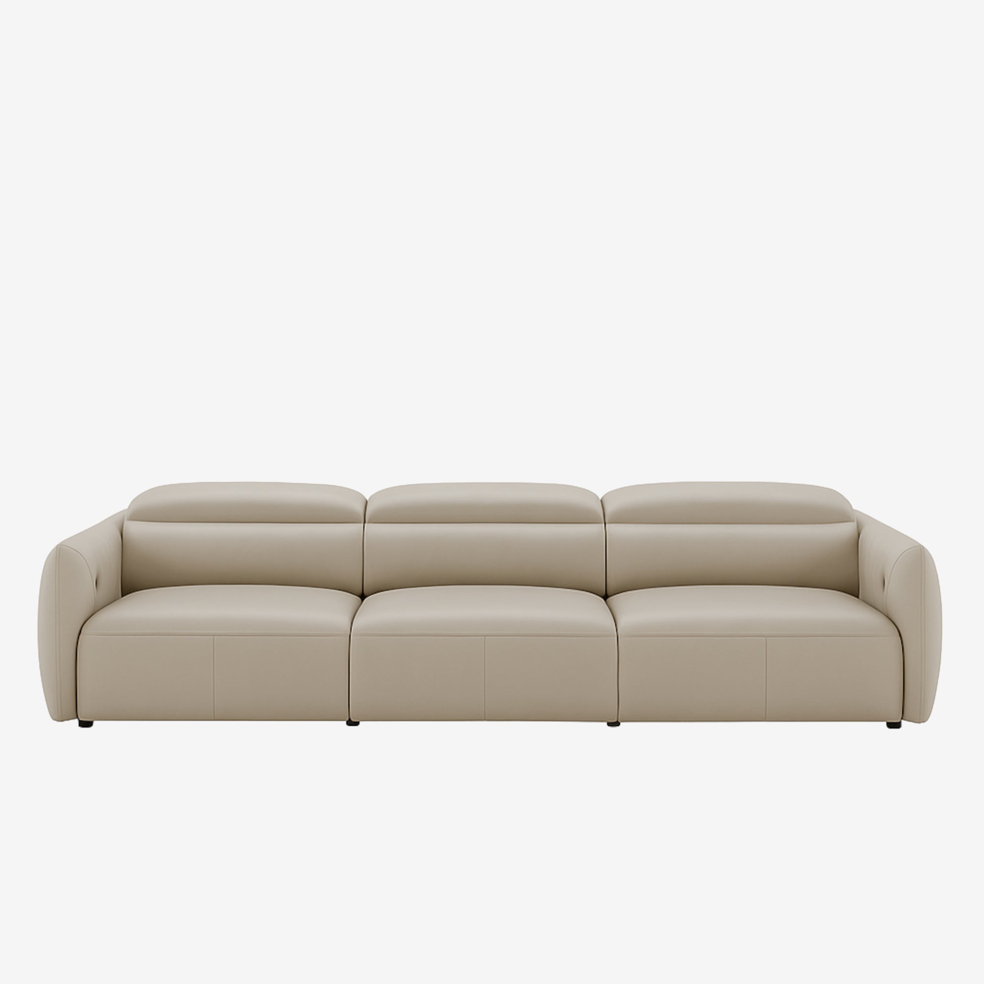 Nido 4 Seater Leather Recliner Sofa Rio Light Taupe