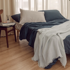 Sunday Bedding - Organic Cotton Cloud Throw Frosted Mint Lifestyle Photo