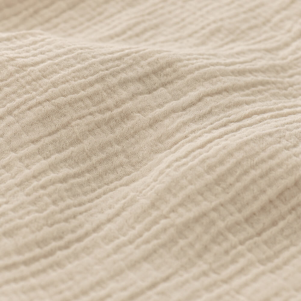 Sunday Bedding - Organic Cotton Cloud Throw Soft Ecru Detail Photo