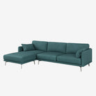 Portage L-Shaped Fabric Sofa Ocean Left