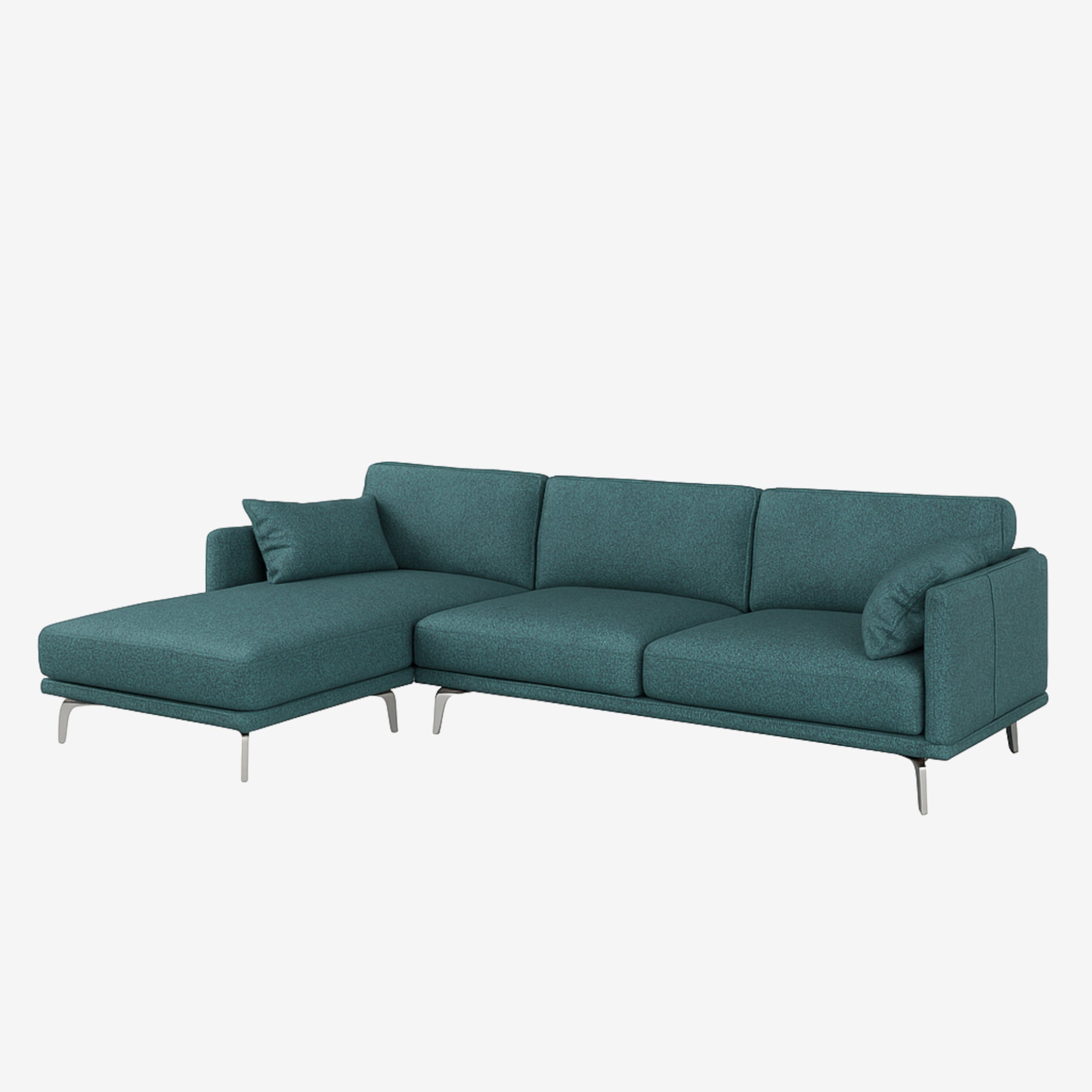 Portage L-Shaped Fabric Sofa Ocean Left