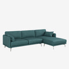Portage L-Shaped Fabric Sofa Ocean Right
