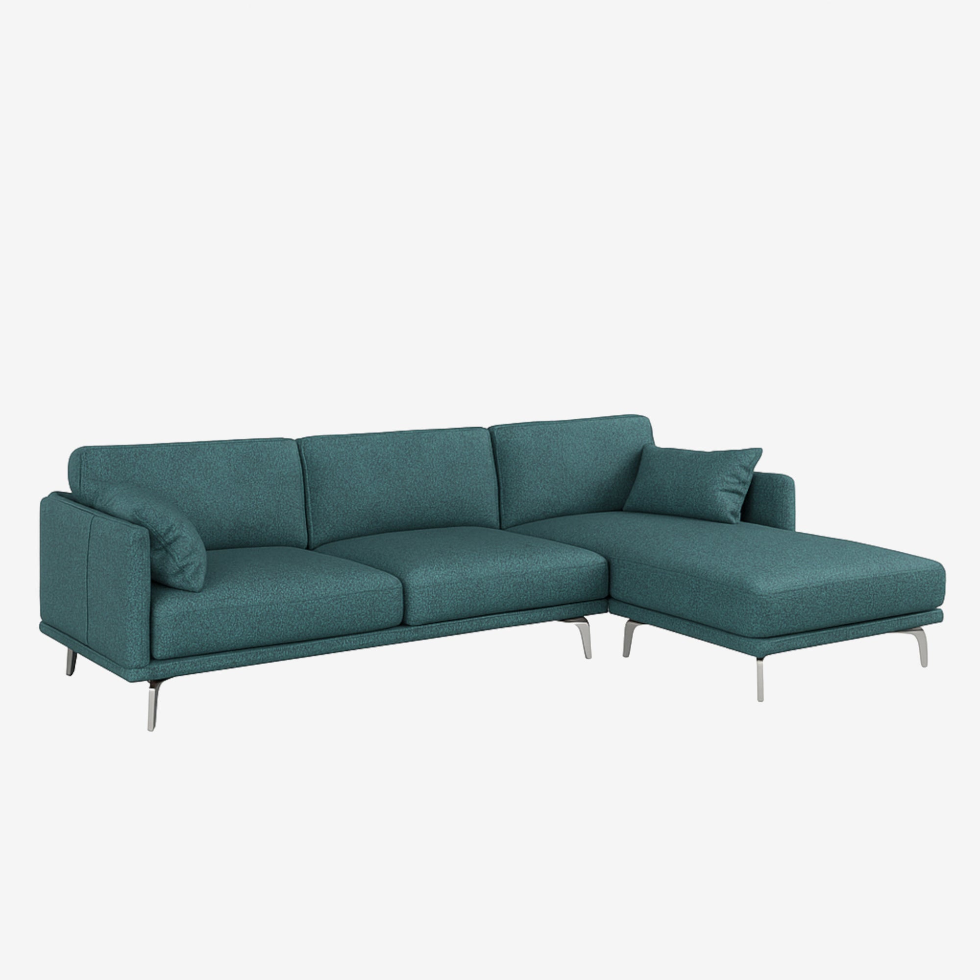 Portage L-Shaped Fabric Sofa Ocean Right