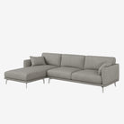 Portage L-Shaped Fabric Sofa Rhino Left