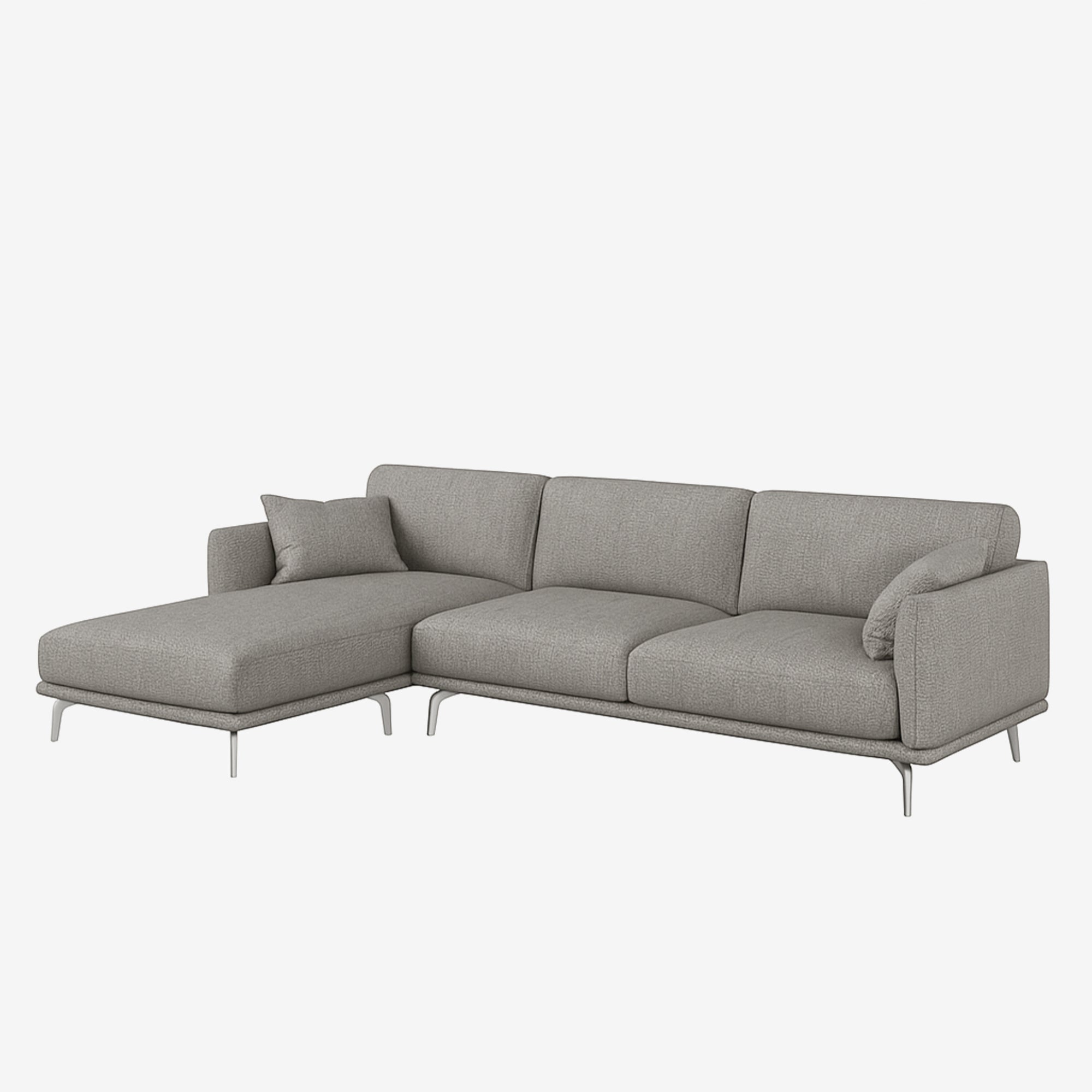 Portage L-Shaped Fabric Sofa Rhino Left