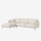 Portage L-Shaped Fabric Sofa Seashell Left