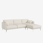 Portage L-Shaped Fabric Sofa Seashell Right