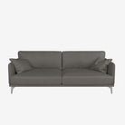 Portage 3 Seater Leather Sofa Brianne Grey