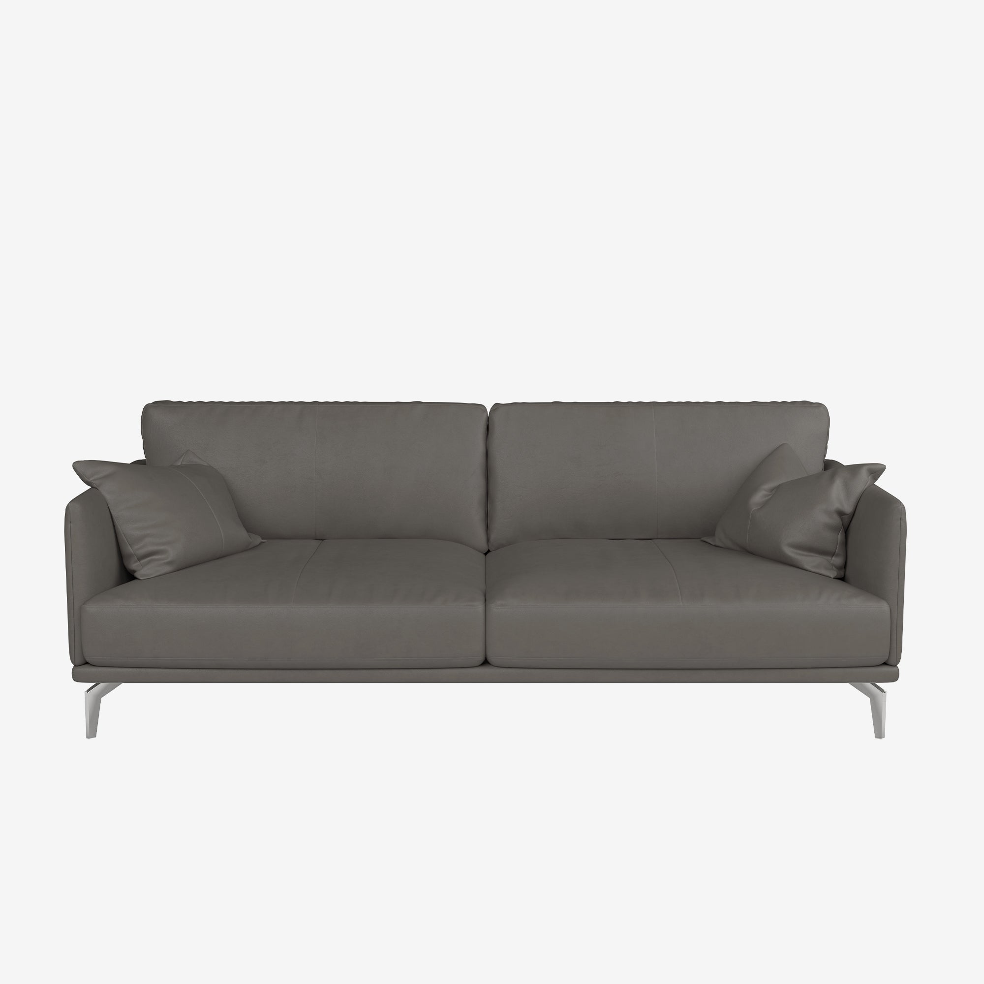 Portage 3 Seater Leather Sofa Brianne Grey