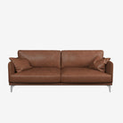 Portage 3 Seater Leather Sofa Satine Natural Brown