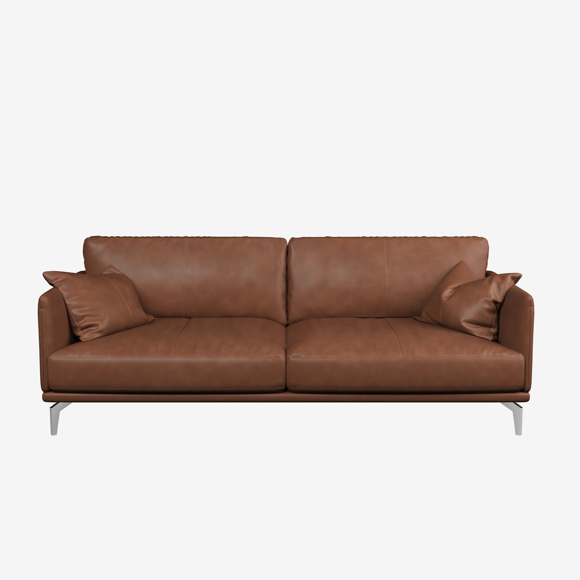 Portage 3 Seater Leather Sofa Satine Natural Brown