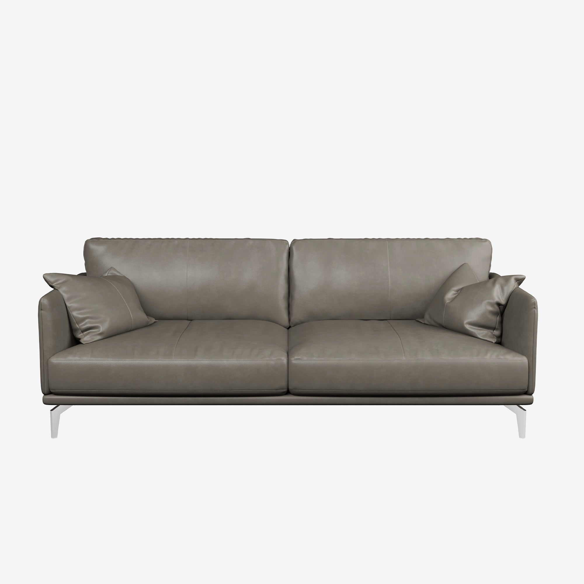 Portage 3 Seater Leather Sofa Satine Taupe