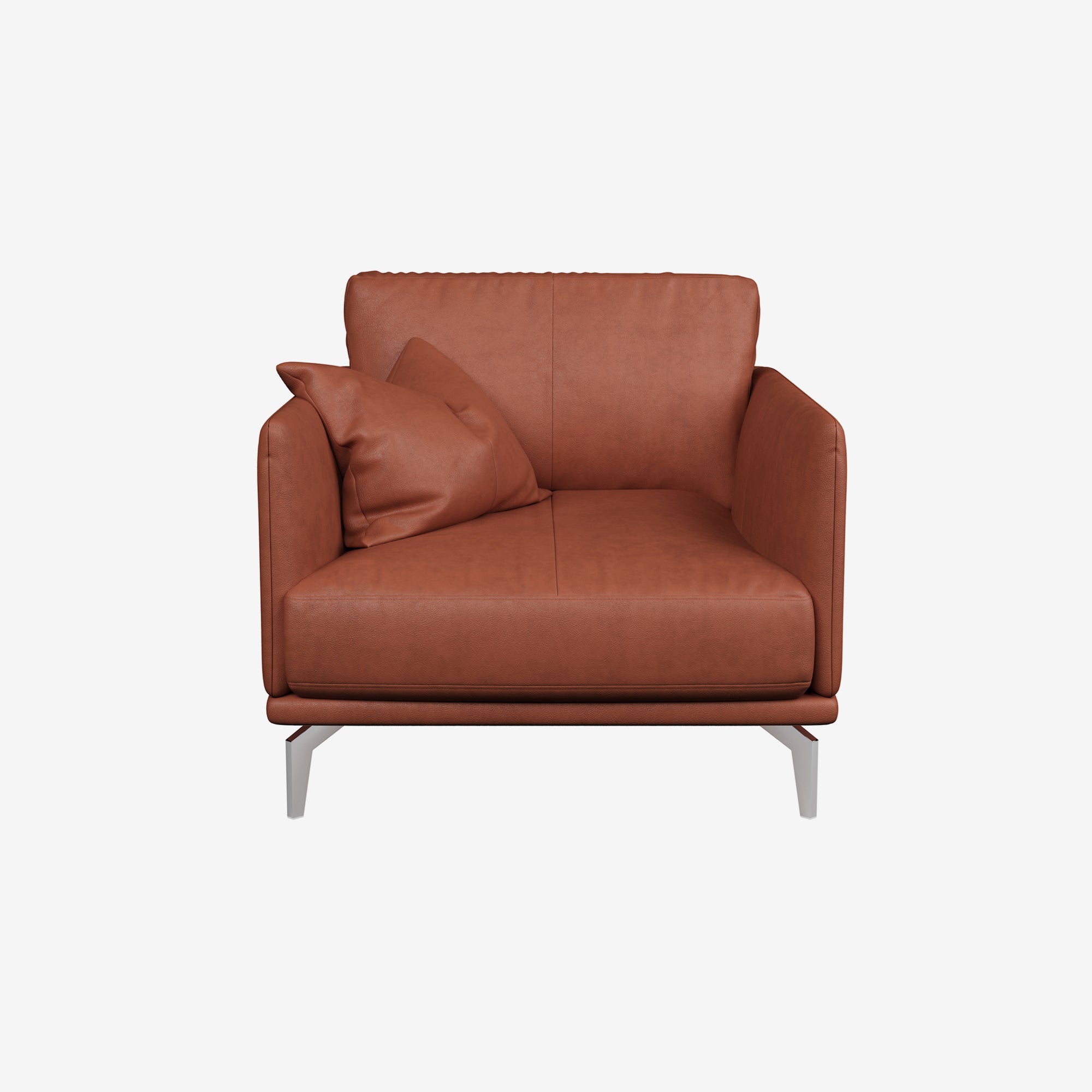 Portage Leather Armchair Satine Natural Brown